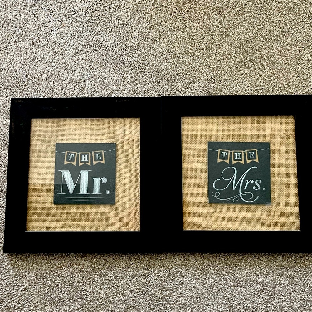 Mr. And Mrs. Framed pictures